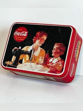 Collectible 90’s Coca-Cola Tin Can "It's Pause Time... Mother"  Vintage Tin Box